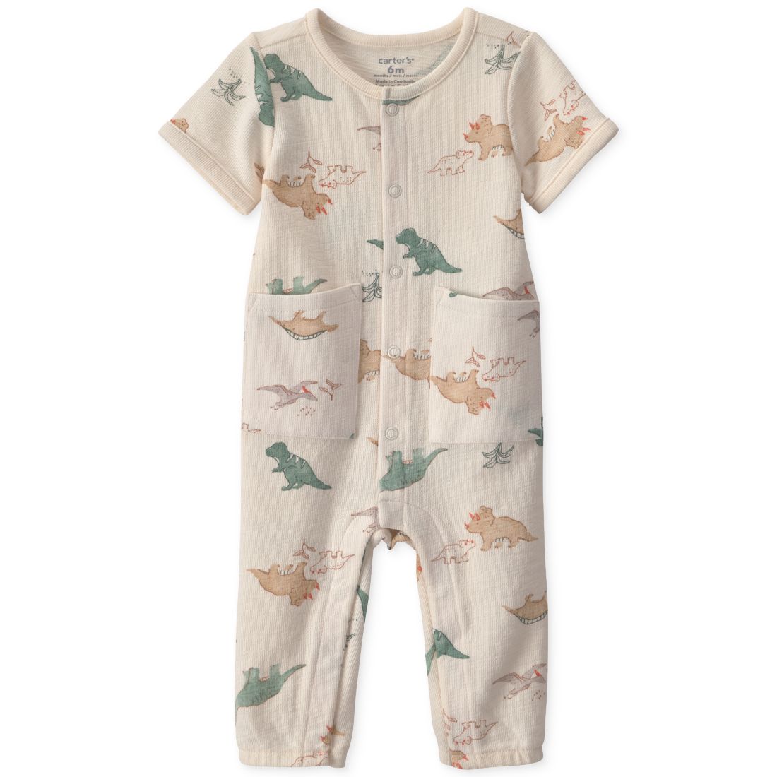 Carter's Baby Boys' Dinosaur Print Jumpsuit