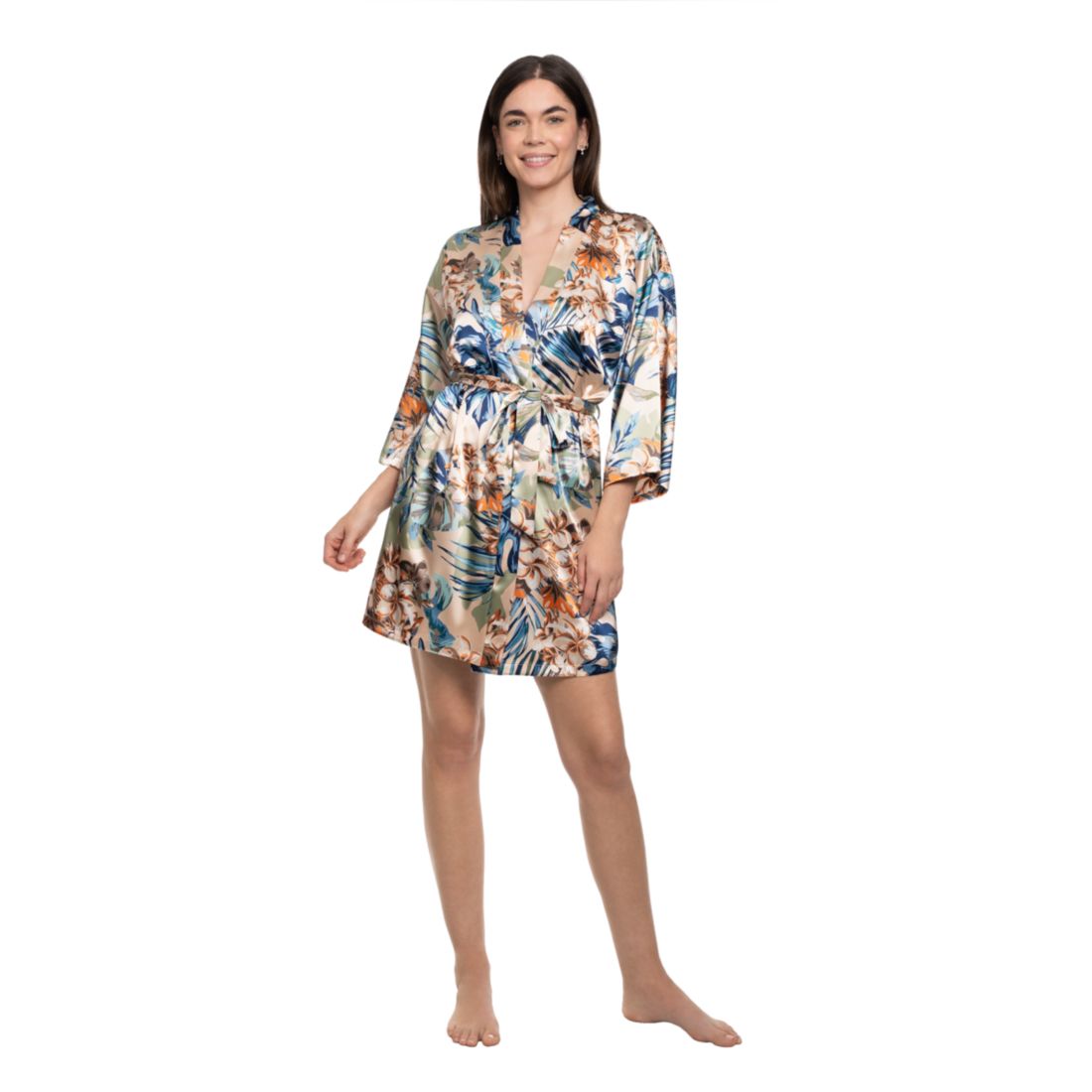 Linea Donatella Women's Printed Self-Tie Wrapper