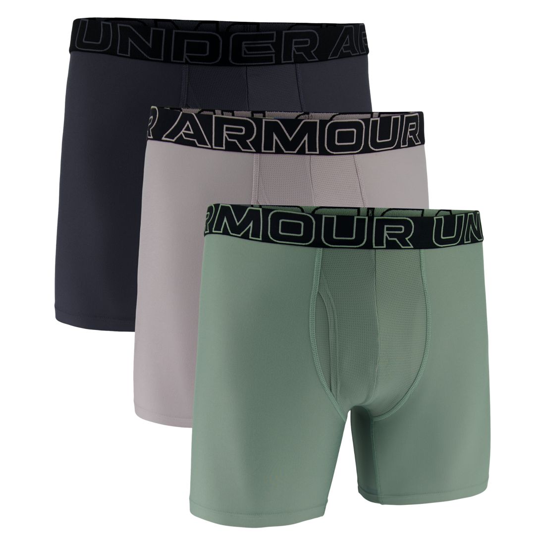 Under Armour Men's 3-Pack Performance Tech Solid 6" Boxer Briefs