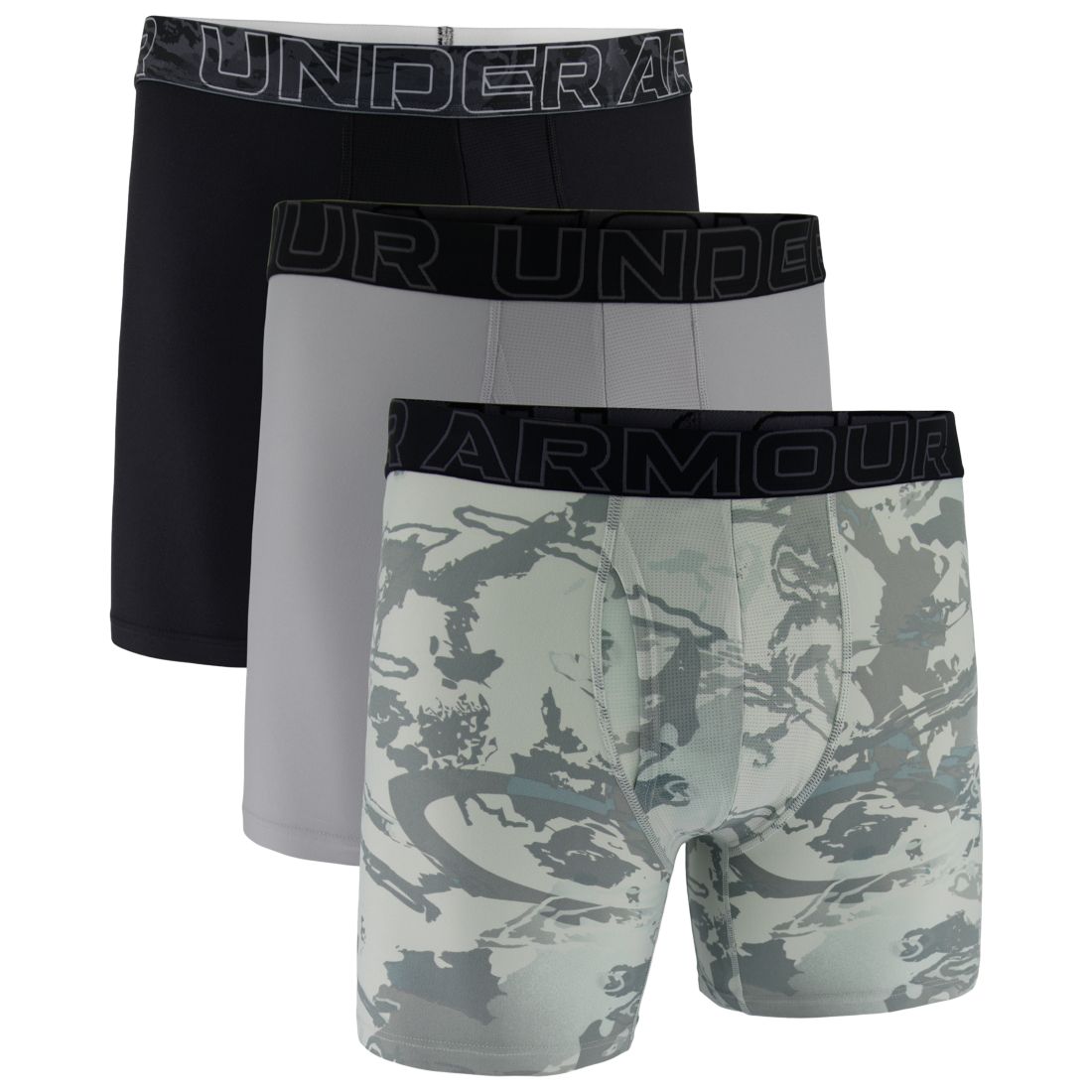 Under Armour Men's 3-Pack Performance Assorted 6" Boxer Briefs