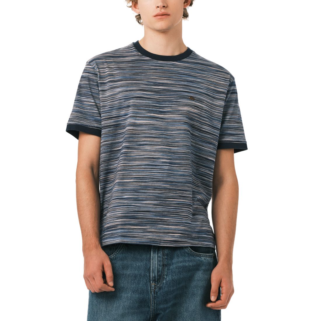 Buffalo David Bitton Men's Horizontal Stripe Pattern T-Shirt