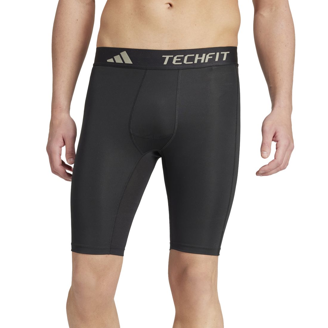 adidas Men's Tech-Fit Logo Compression Shorts