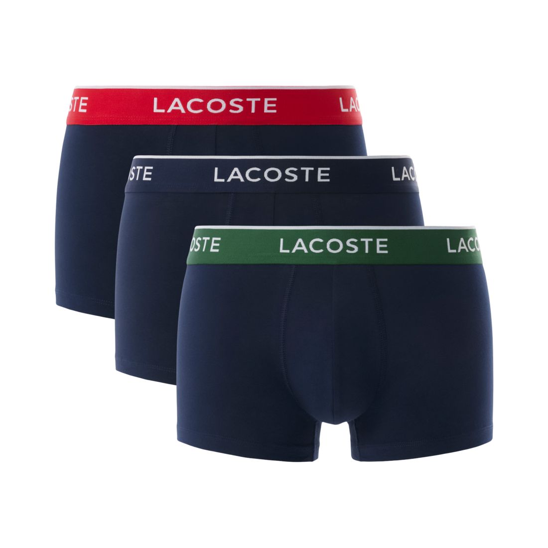 Lacoste Men's Cotton Stretch Trunks, 3-Pack