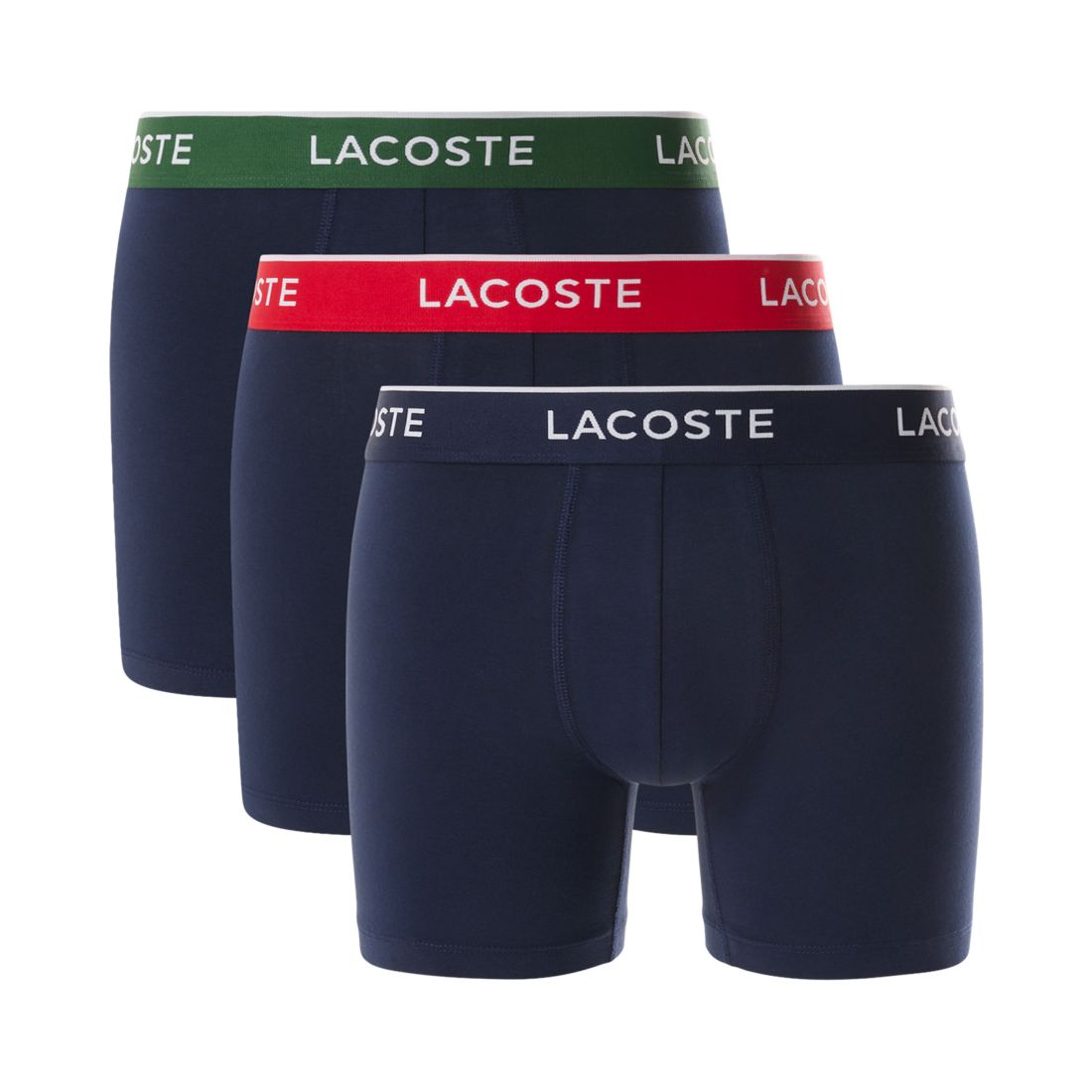 Lacoste Men's Cotton Stretch Boxer Briefs, 3-Pack