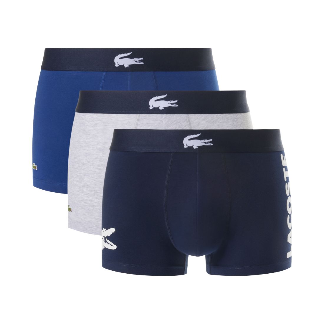 Lacoste Men's Cotton Stretch Trunks, 3-Pack