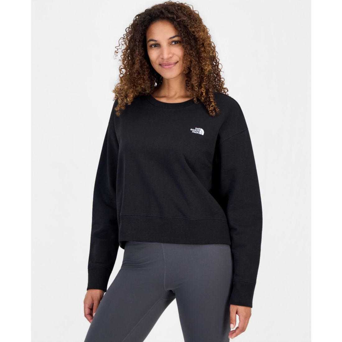 The North Face Women's Evolution Cotton Half Dome Logo Crop Sweatshirt