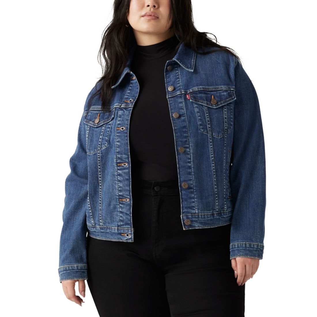 Levi s Plus Size Button-Down Original Denim Trucker Jacket