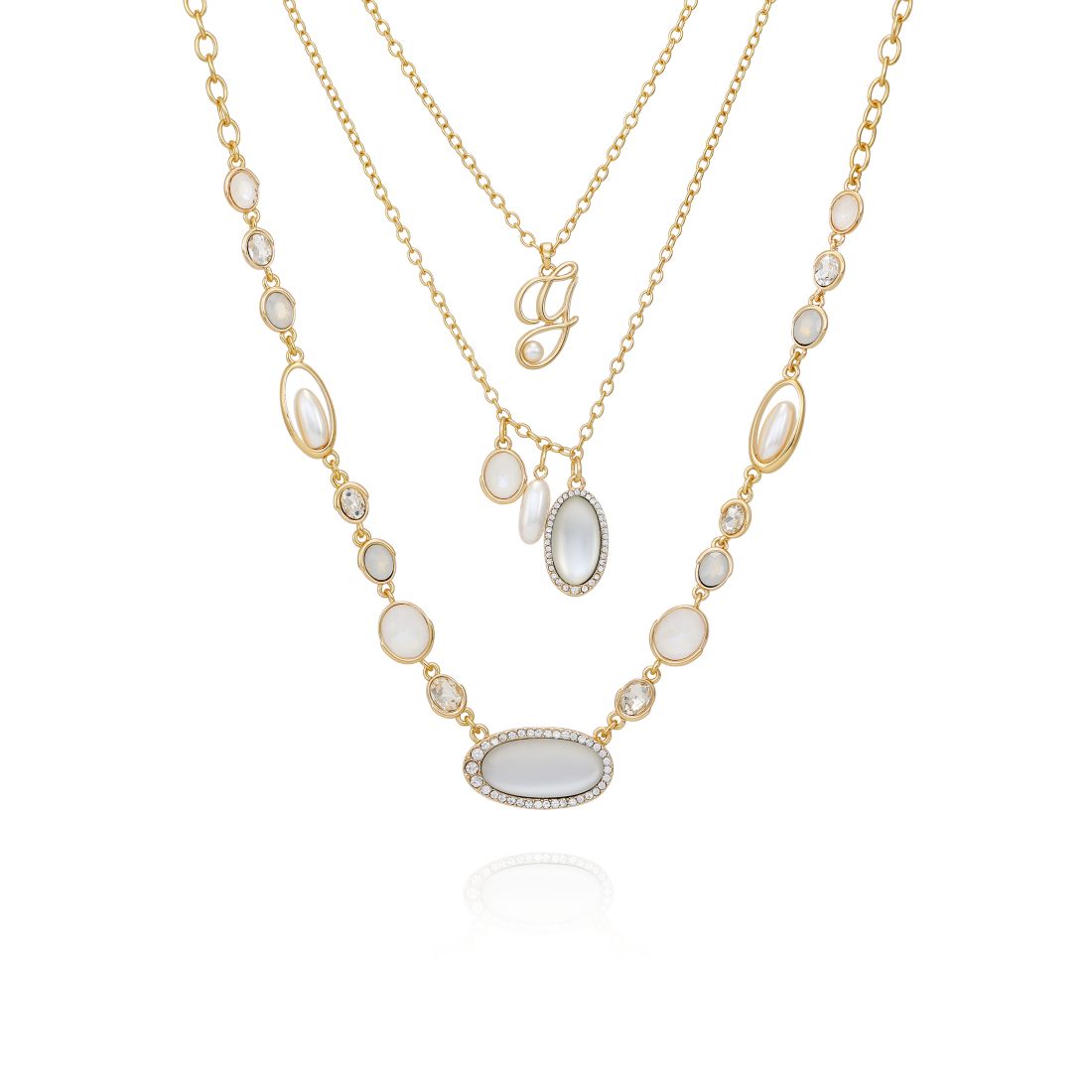 Guess 3-Pc. Gold-Tone Multi-Layer Necklace Set