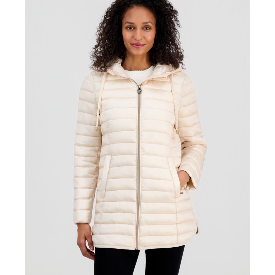 Michael Kors Women's Packable Hooded Puffer Coat