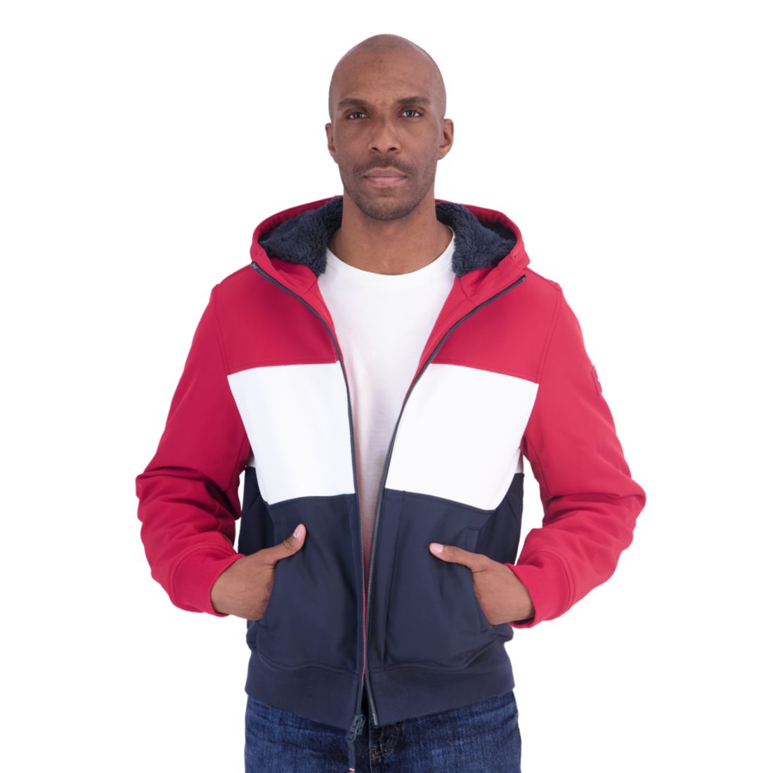 Tommy Hilfiger Men's Sherpa Lined Soft Shell Bomber Jacket