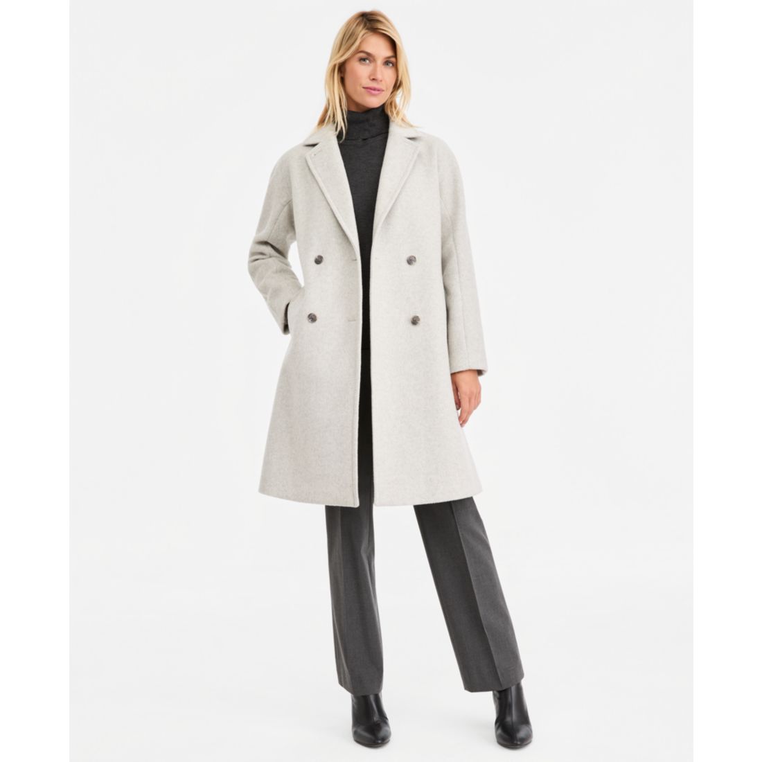 Calvin Klein Women's Double-Breasted Coat