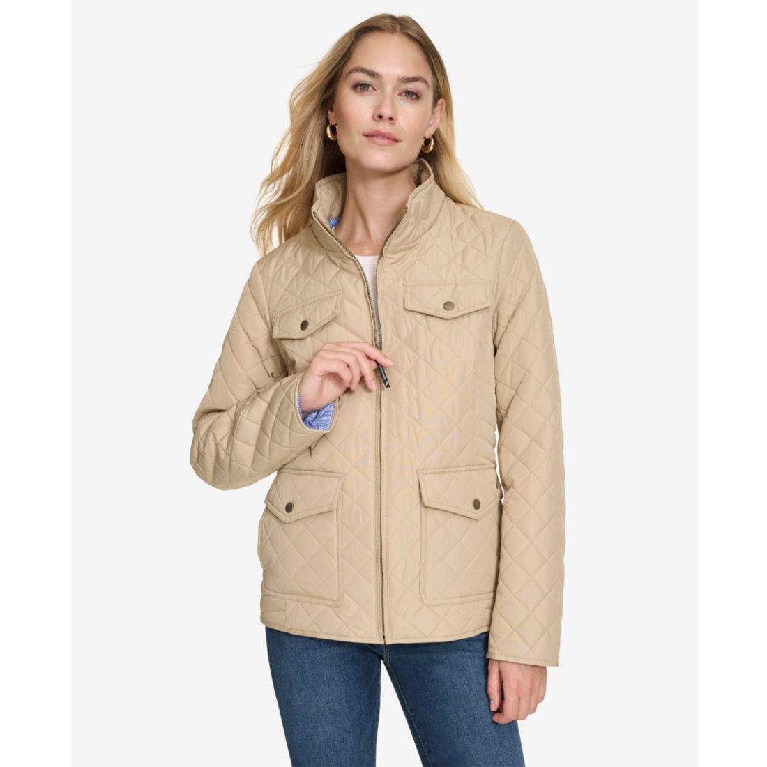 Nautica Jeans Women's Solid Quilted Jacket