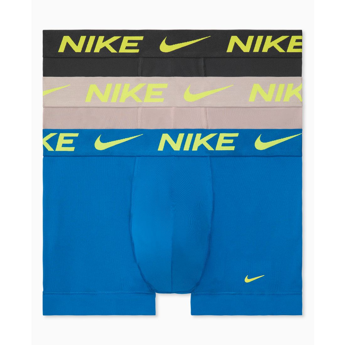 Nike Men's 3-Pack Dri-fit Essential Micro Trunk - Brilliant Blue/ Moon Particle/ Anthracit