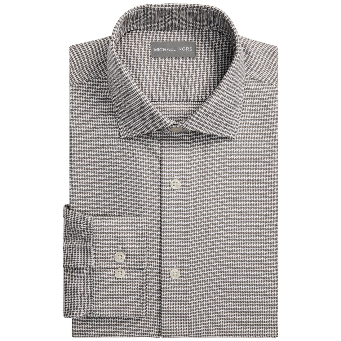 Michael Kors Men's Passport Ultra Stretch Gingham Check Spread-Collar Dress Shirt