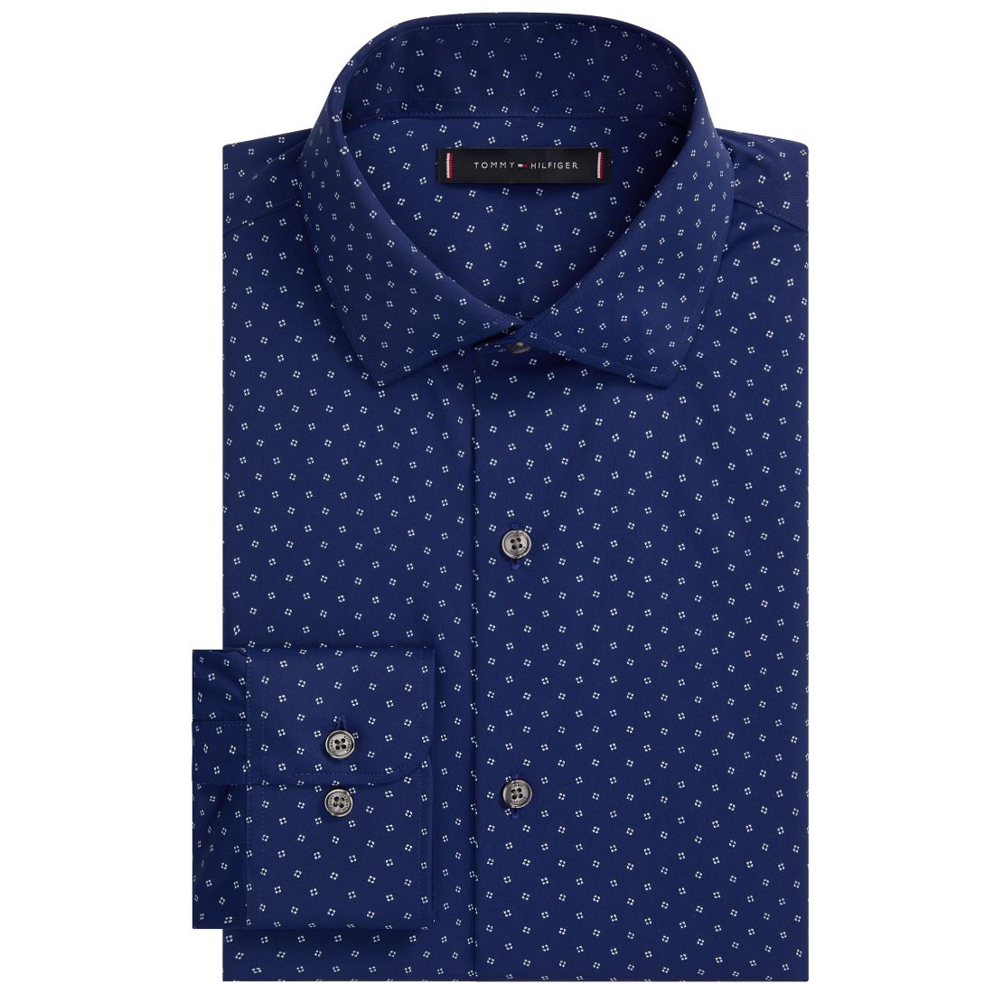 Tommy Hilfiger Men's Performance Stretch Spread Collar Dress Shirt