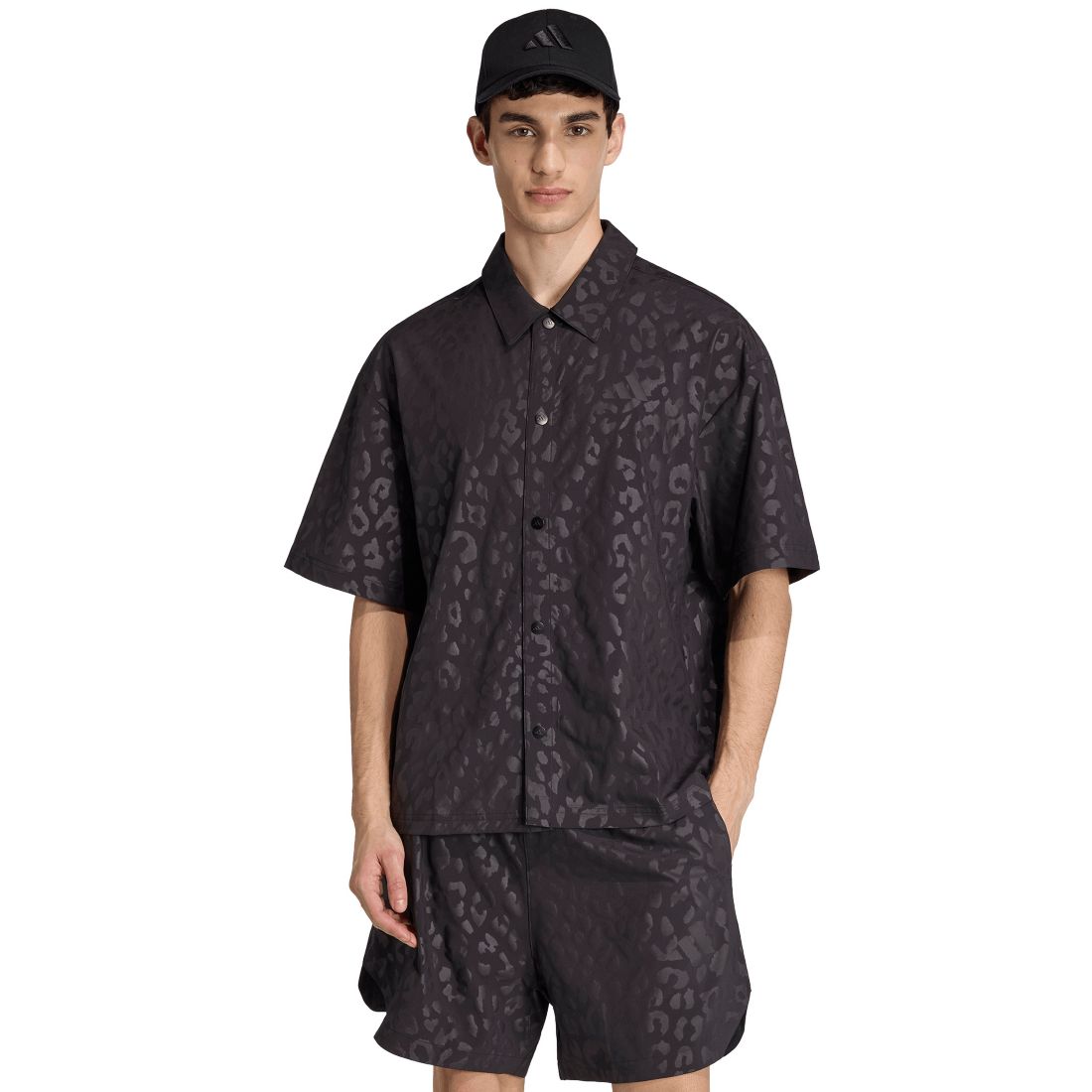 adidas Men's Tech Leopard Short-Sleeve Shirt