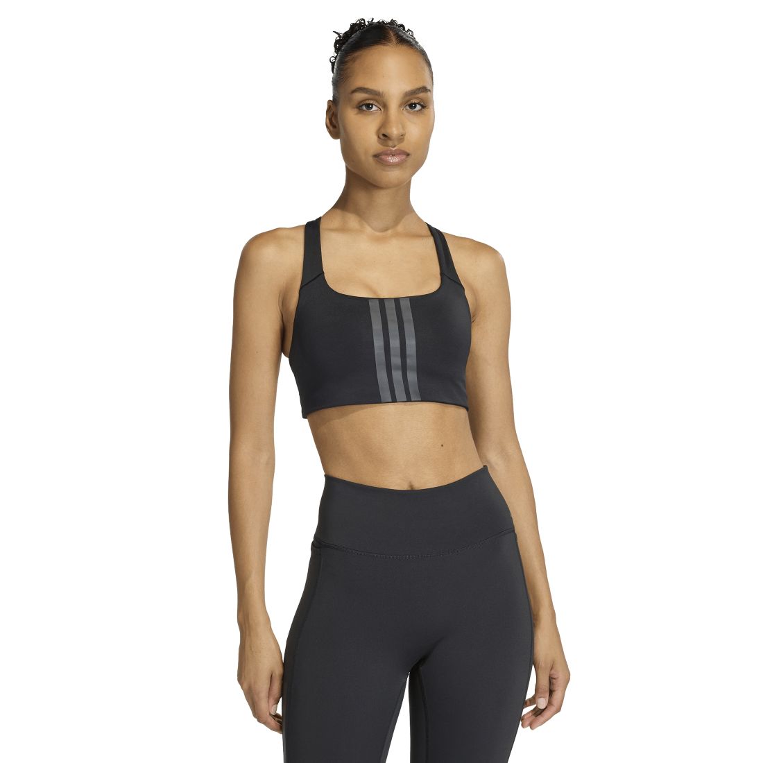adidas Women's Optime Workout 3-Stripes Medium Support Bra