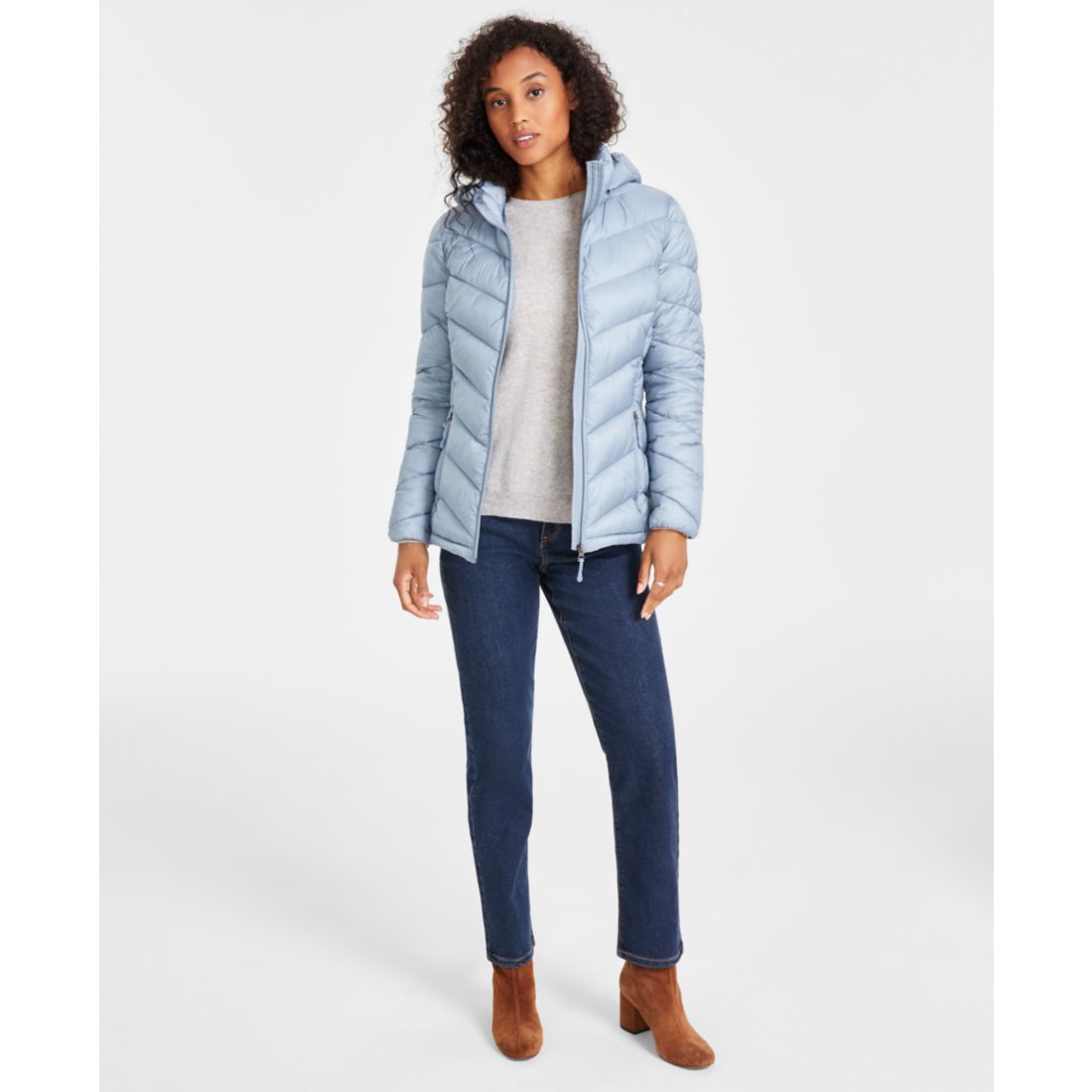 Charter Club Women's Packable Hooded Puffer Coat, Created for Macy's
