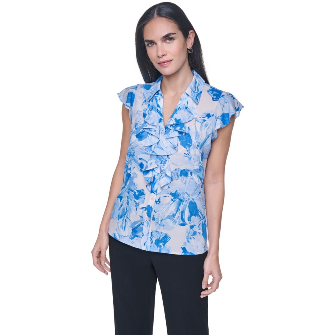 Calvin Klein Women's Collared Neck Top