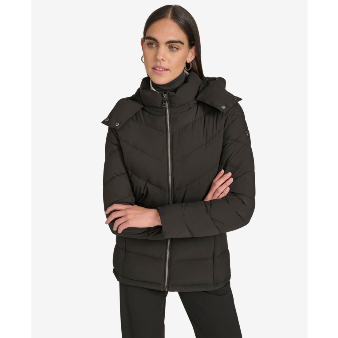 Calvin Klein Women's Short Zip Front Puffer Jacket