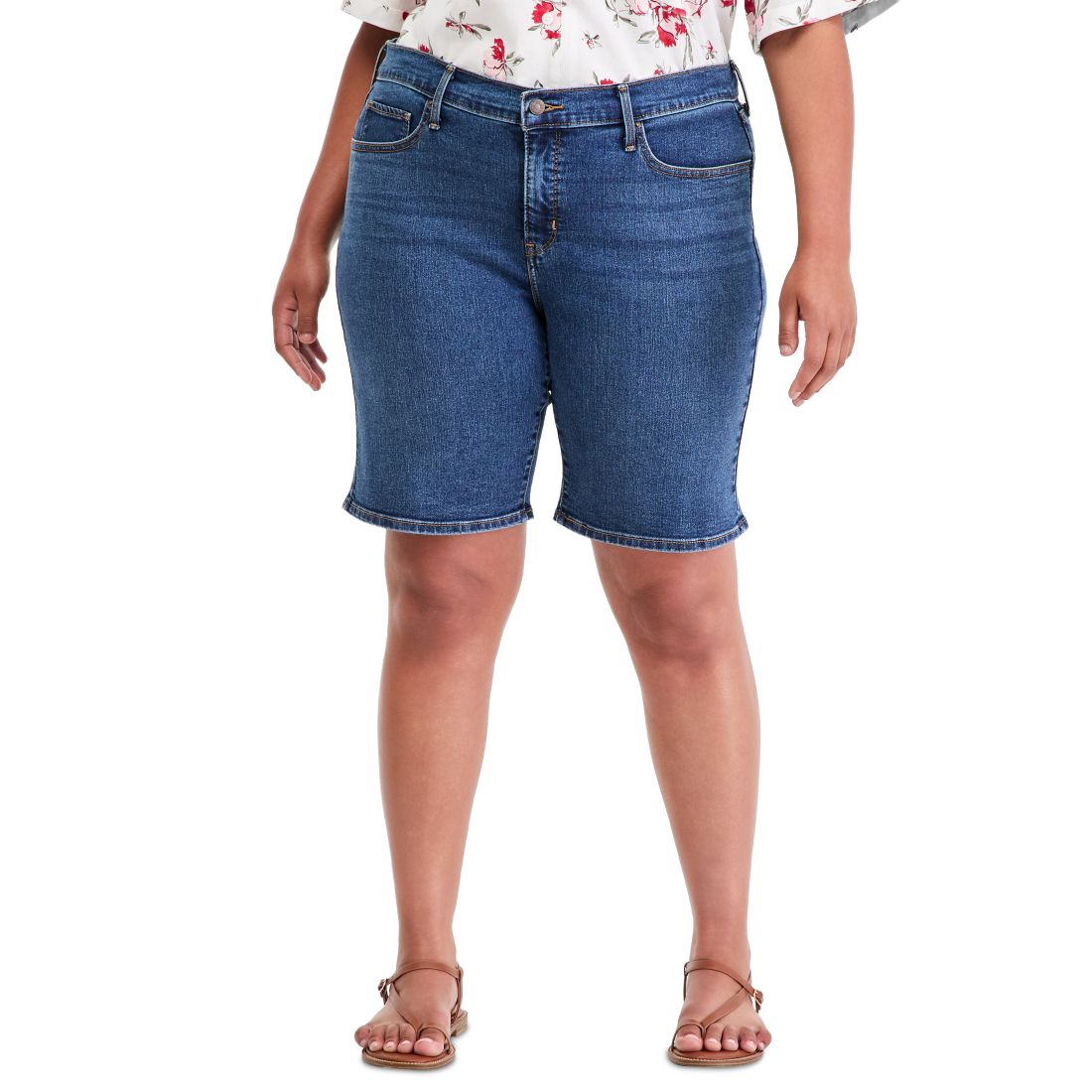 Levi s Plus Size Mid-Rise Shaping Bermuda Shorts