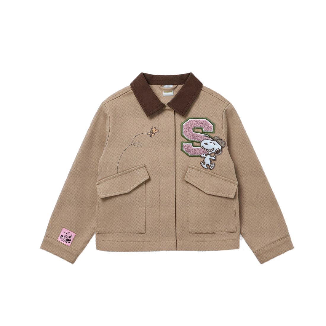 Peanuts Kate Mack Girls' 7-16 Snoopy Collared Neck Jacket