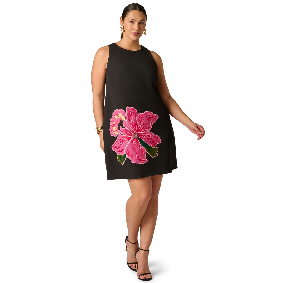 Adrianna Plus Size Crewneck Mini Dress