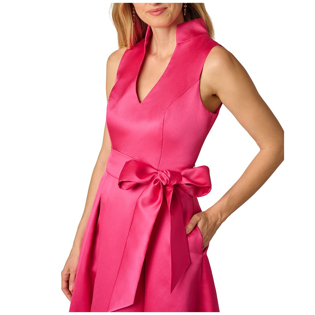 Macy*s Adrianna Papell Petite V-Neck Tie-Front Ball Gown available now at Stoneridge Shopping Center Macy*s Adrianna Papell Petite V-Neck Tie-Front Ball Gown available now at Stoneridge Shopping Center