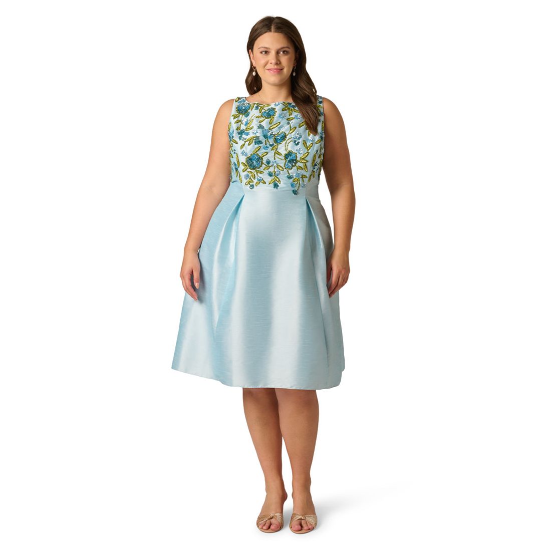 macys adrianna papell cocktail dresses Adrianna Papell Women's Beaded Fit & Flare Dress - Navy Blush Multi