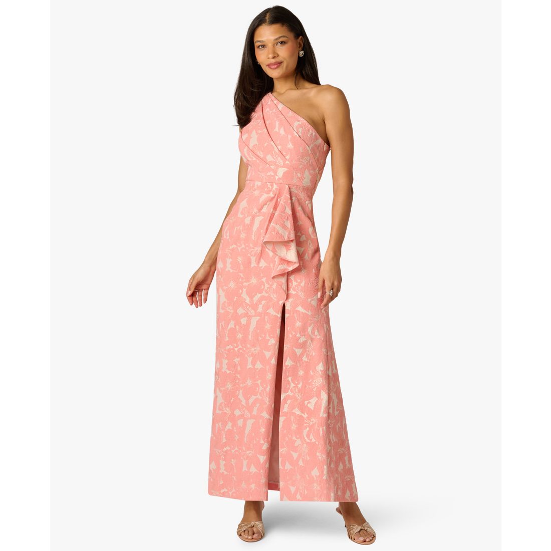 Macy*s Adrianna Papell Petite One-Shoulder Ball Gown Dress available now at King of Prussia Macy*s Adrianna Papell Petite One-Shoulder Ball Gown Dress available now at King of Prussia