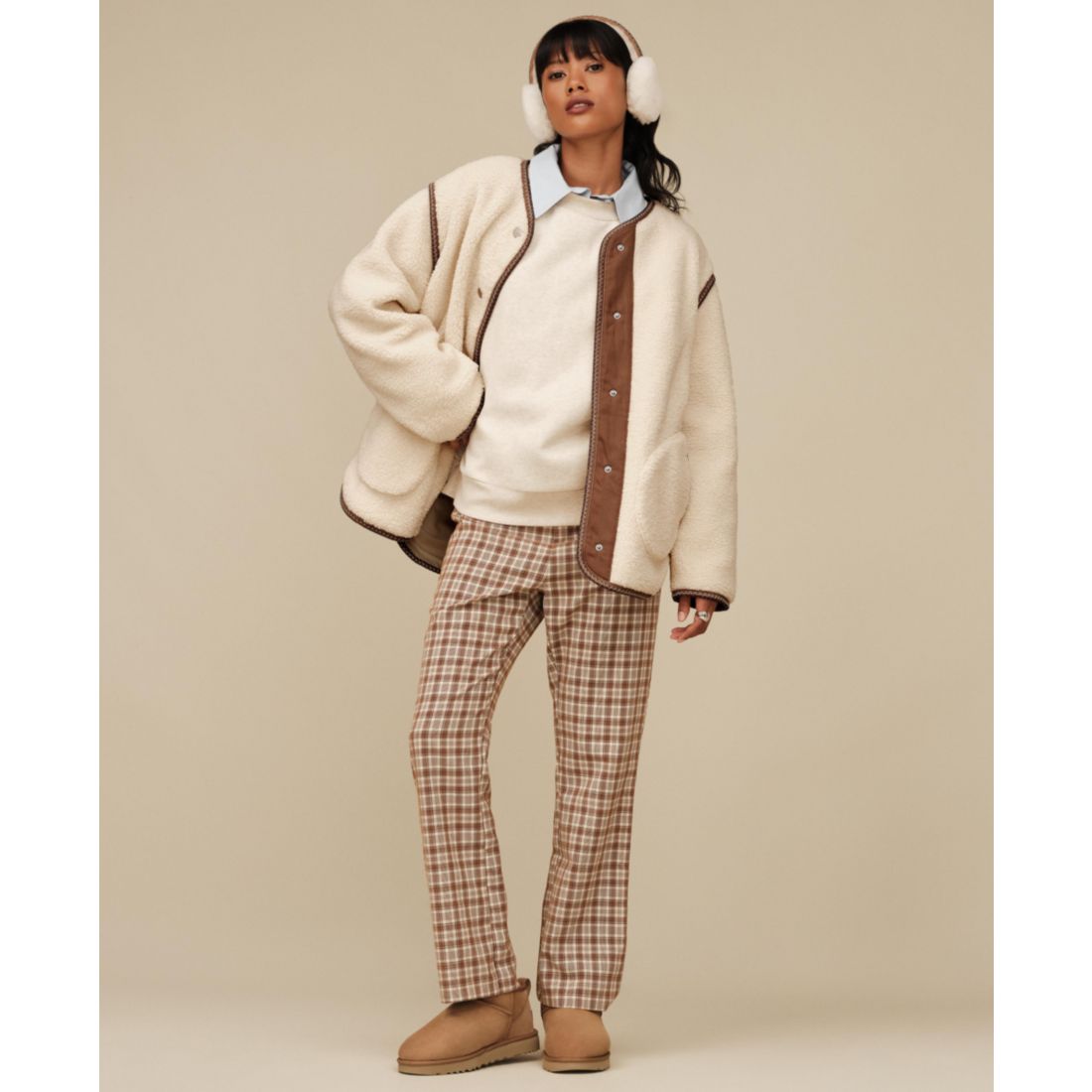 UGG Women's Emerson Braid Front-Placket Jacket