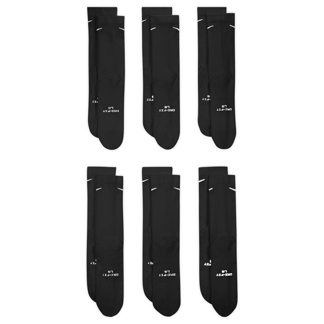 Nike Men's Elevated Everyday Crew Socks, 6-Pack