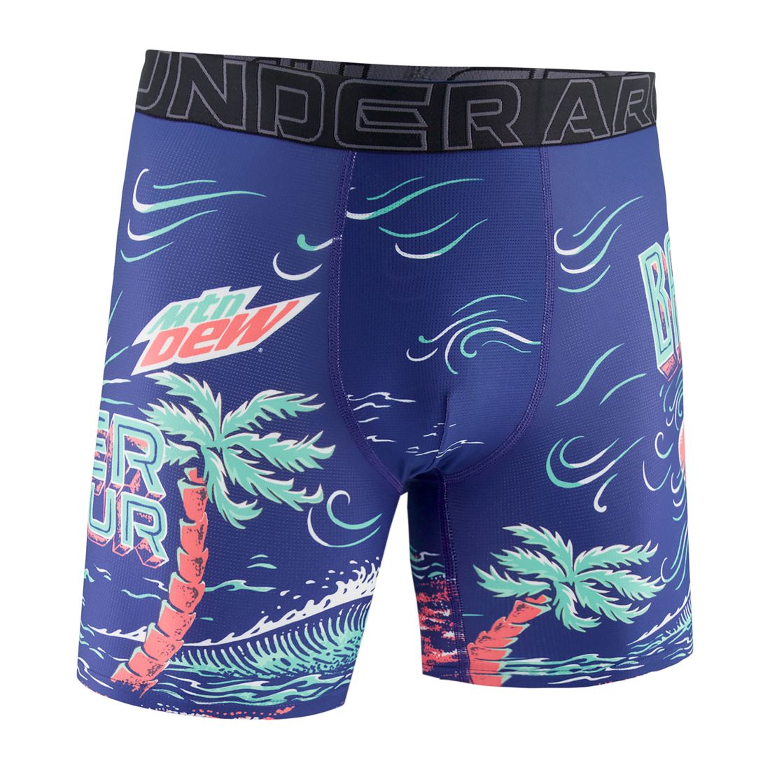 Under Armour Men's Mountain Dew Printed Performance Tech Mesh 6" Boxer Briefs