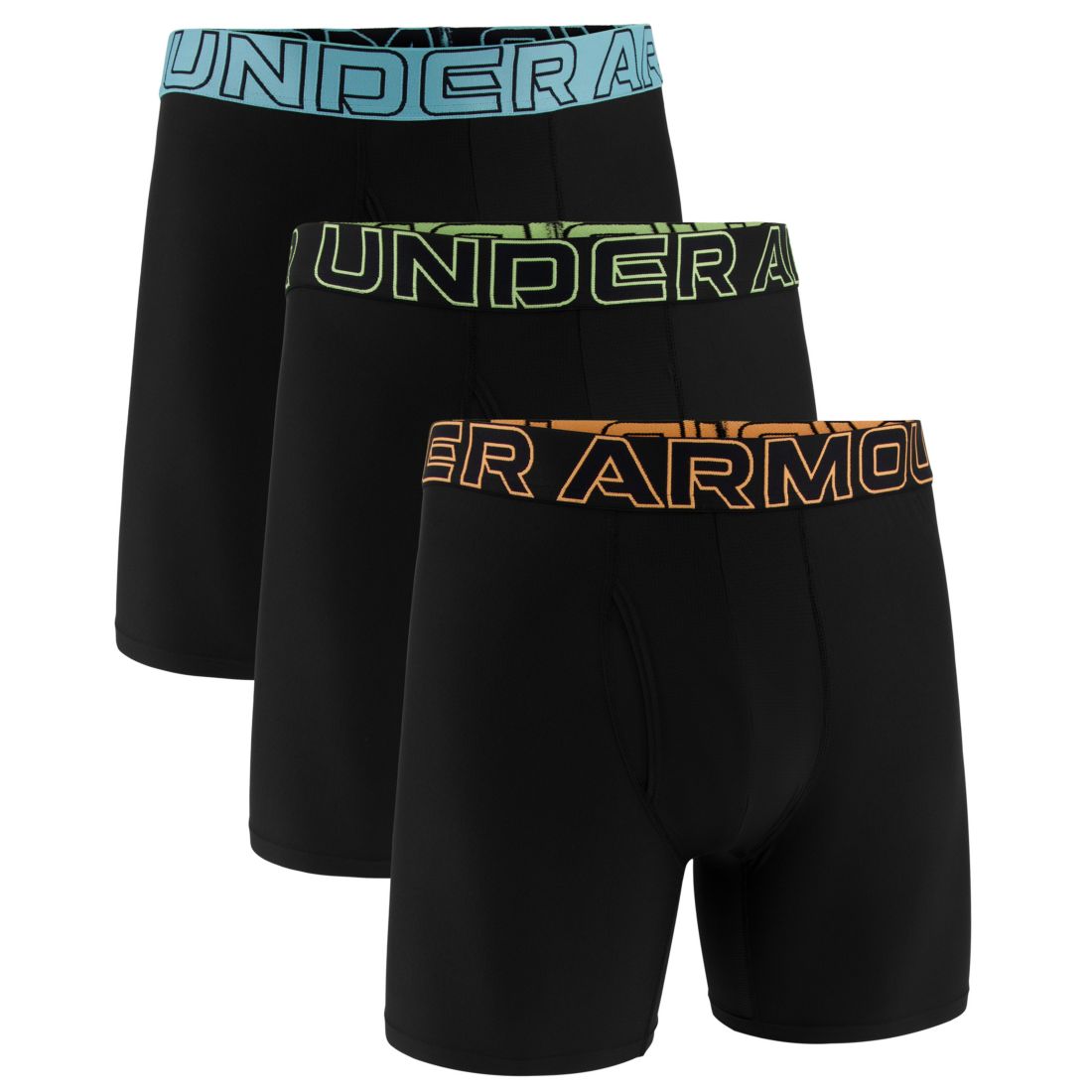 Under Armour Men's Performance Tech Solid 6" Boxer Briefs, 3-Pack