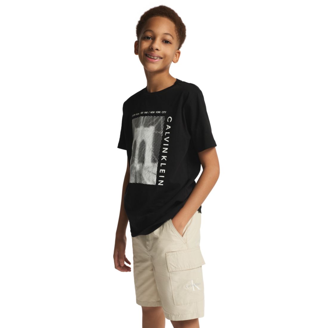 Calvin Klein Boys' 8-20 Tech Cargo Pull-On Shorts