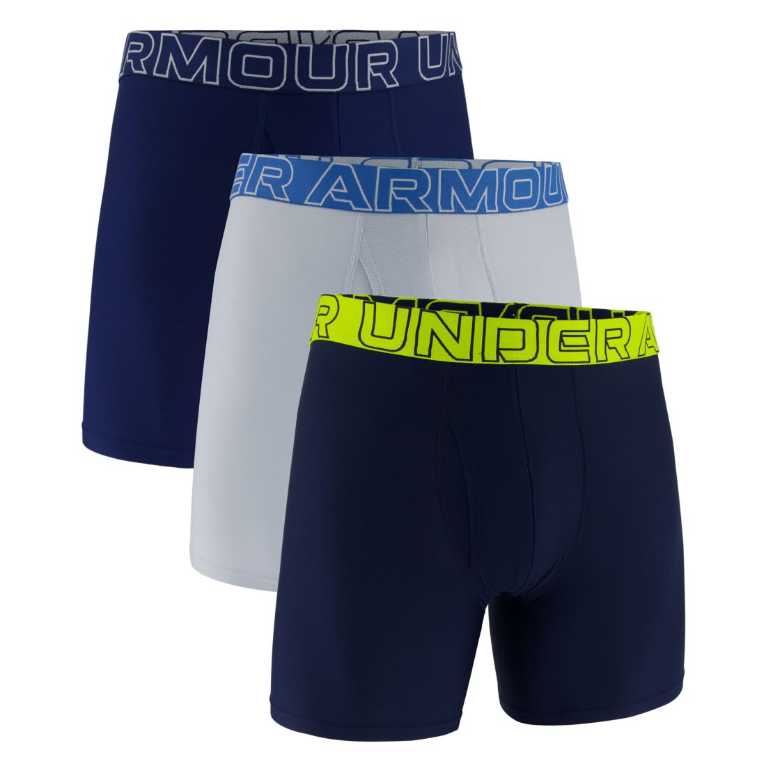 Under Armour Men's Performance Tech Mesh Solid 6" Boxer Briefs, 3-Pack