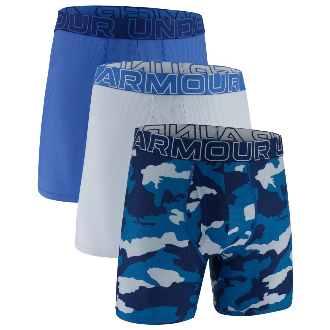 Under Armour Men's Performance Tech Mesh Novelty 6" Boxer Briefs, 3-Pack