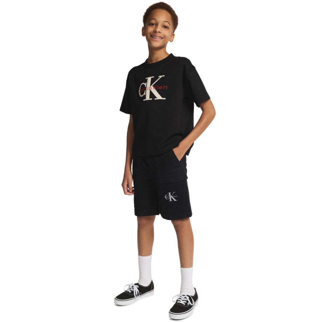 Calvin Klein Boys' 8-16 Essential Woven Pull-On Shorts
