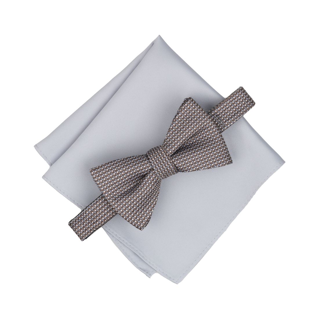 Alfani Men's Mini-Pattern Bow Tie & Solid Pocket Square Set, Exclusively at Macy's