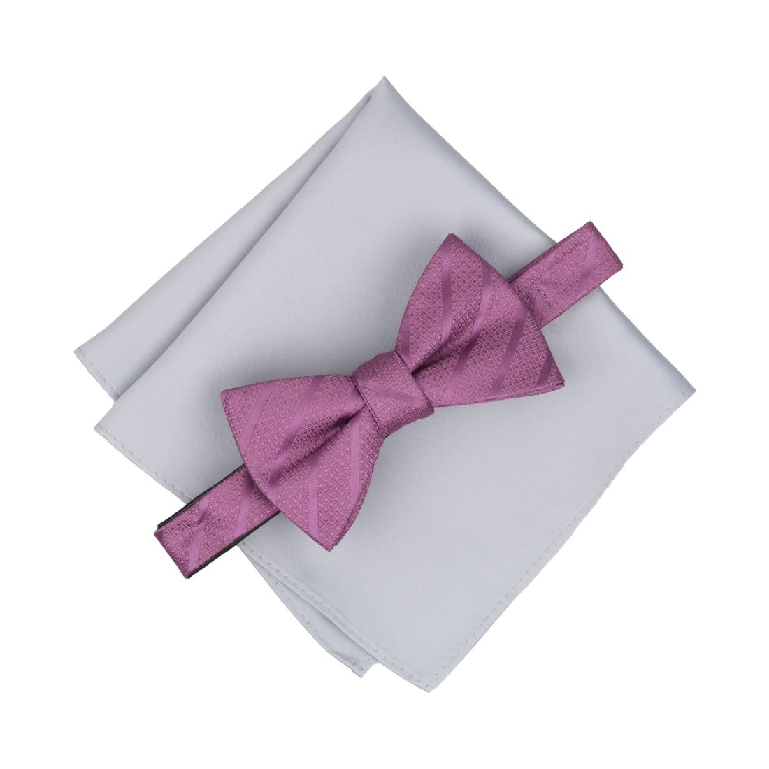 Alfani Men's Saxon Stripe Solid Bow Tie and Pocket Square 2-Piece Set, Macy's Exclusive