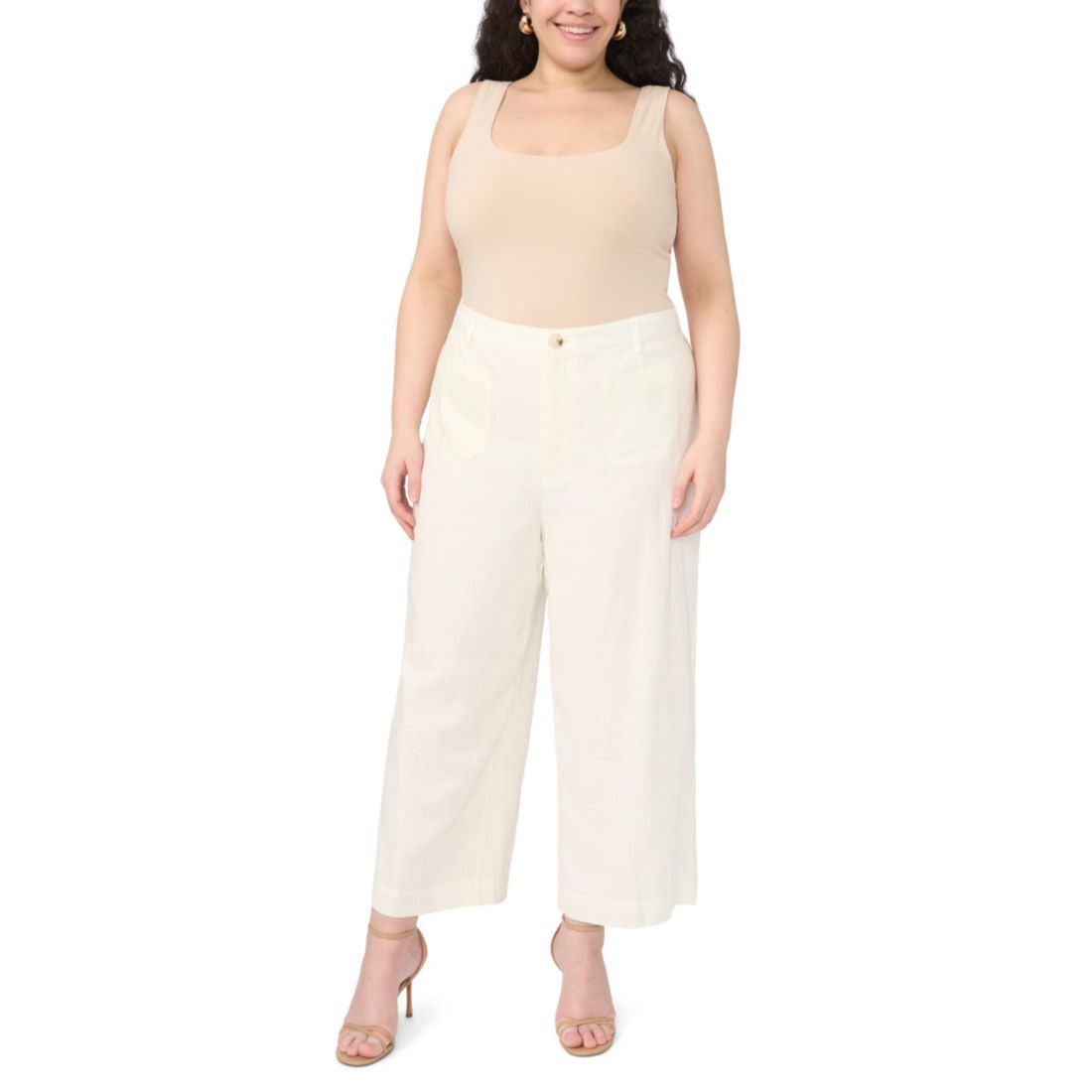 Vince Camuto Plus Size Front Patch Pocket Ankle Length Pants