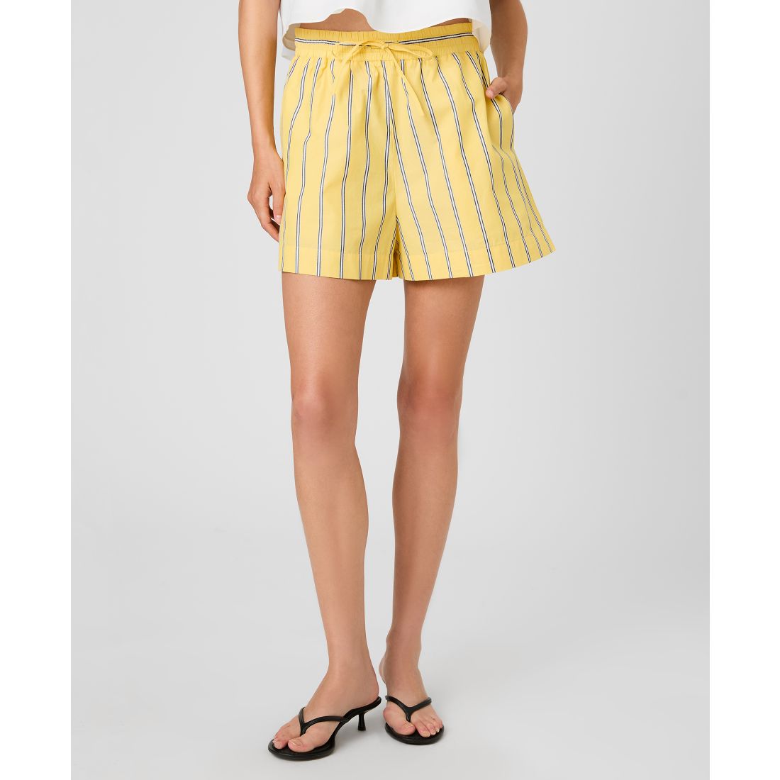 French Connection Women's Striped Drawstring Shorts