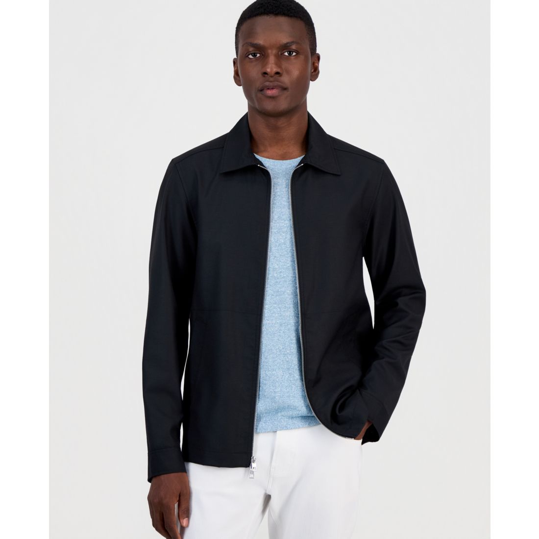 Michael Kors Men's Tech Zip-Up Shirt Jacket