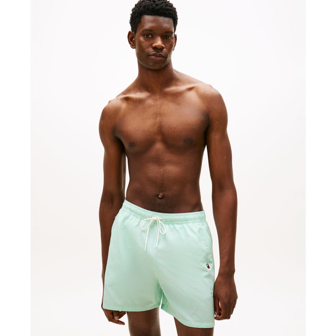 Tommy Hilfiger Men's Medium Drawstring Zip Pocket 5" Swim Trunks