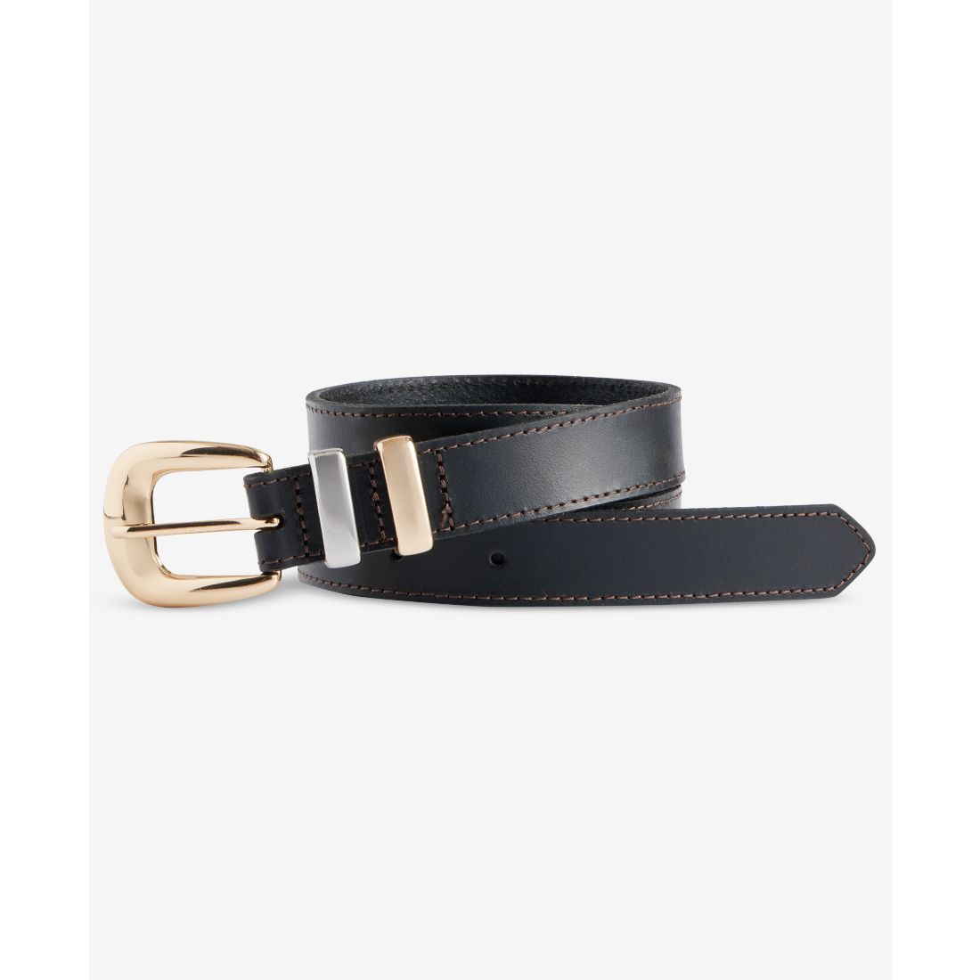I.n.c. International Concepts Multi-Tone Hardware Leather Belt, Macy's Exclusive