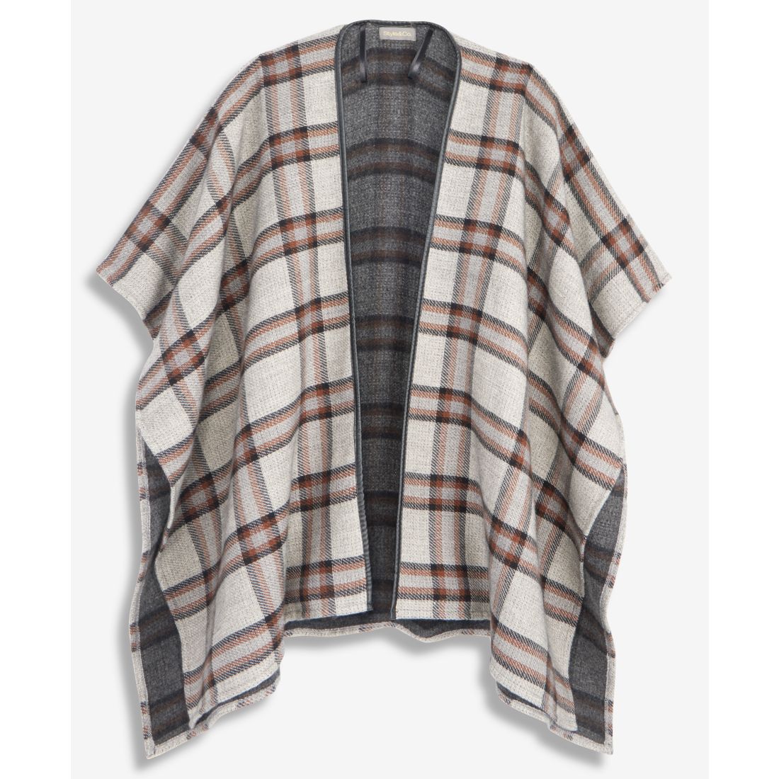 Style & Co Women's Grid Plaid Topper, Macy's Exclusive