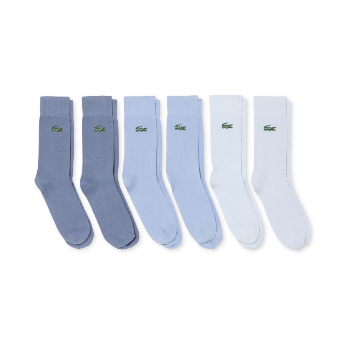 Lacoste Men's Ribbed Crew Socks, 6-Pack