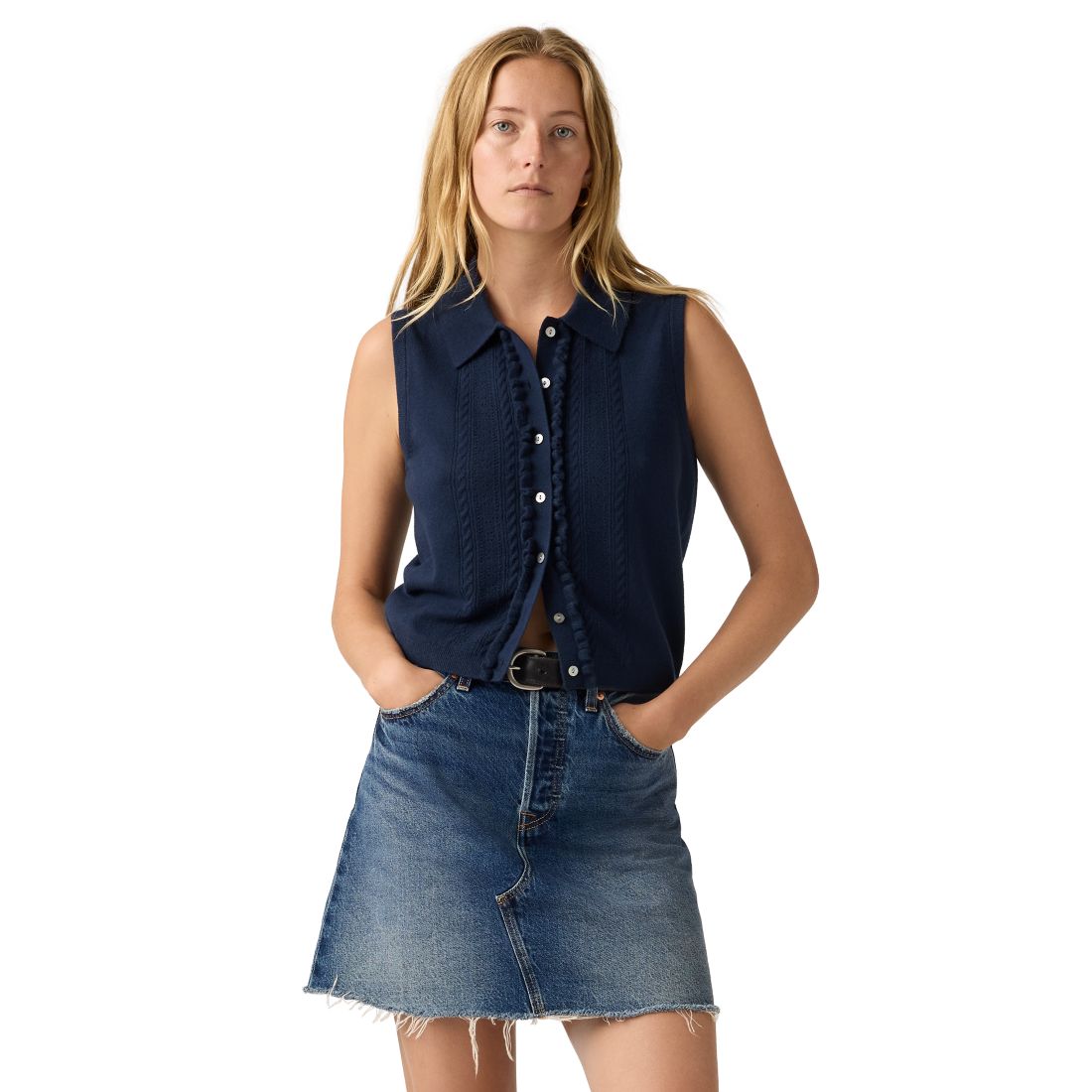 Levi s Women's Sleeveless Collared Vest
