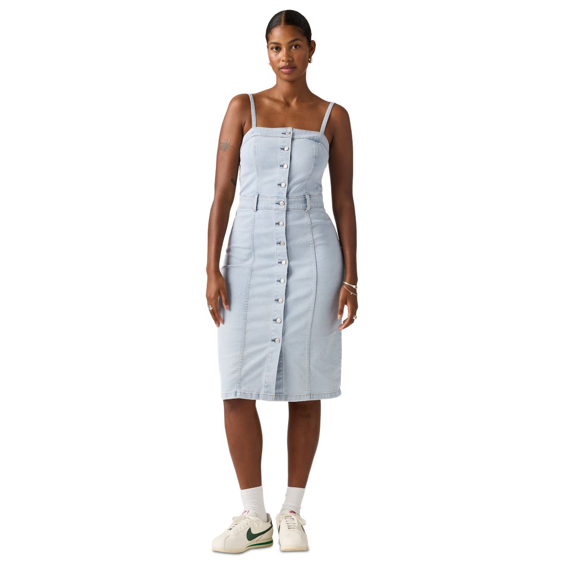 Levi's Women's Denim Bustier Button-Front Dress