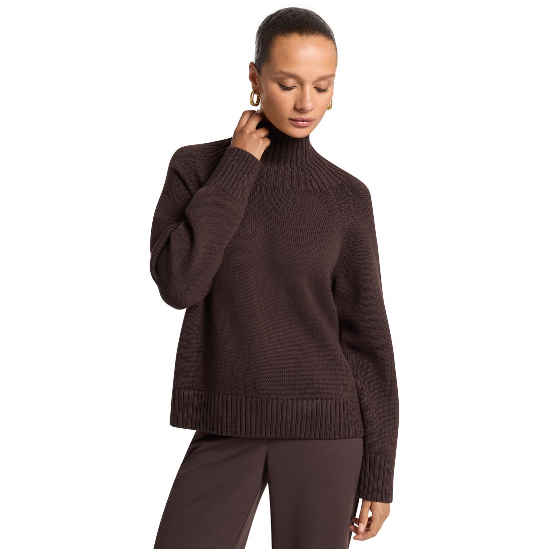 Michael Kors Women's Mock-Neck Wool Pullover Sweater